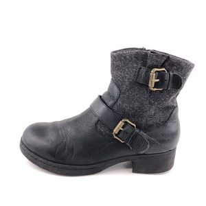 Born Concepts 'Gates' Black Leather Ankle Boots